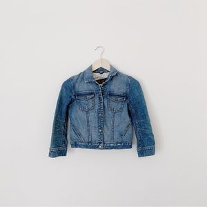 FREE PEOPLE! DENIM JEAN CROPPED QUARTER SLEEVE JACKET!